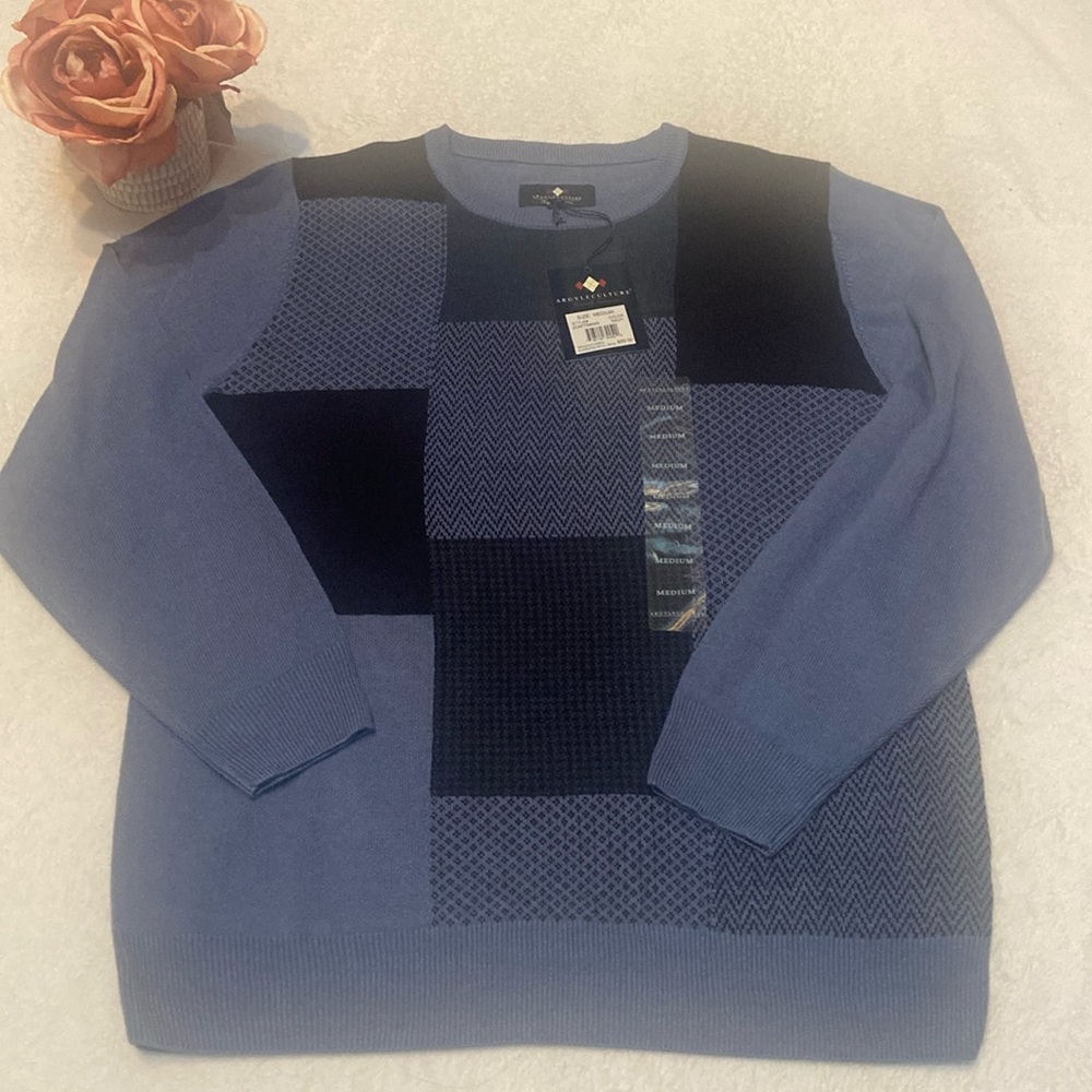 ARGYLECULTURE Russell Simmons Size M Argyle Sweater NWT - Picture 1 of 12